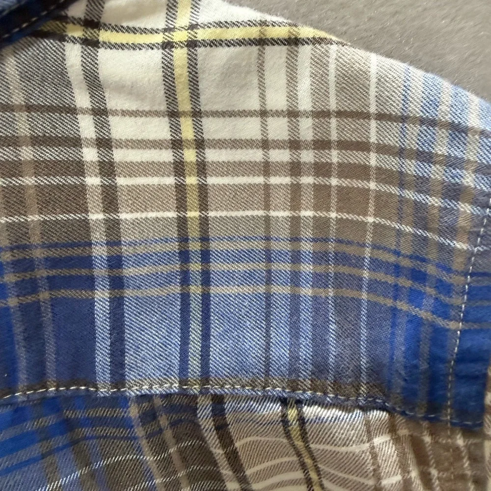 Polo Ralph Lauren Tartan Plaid Flannel Shirt Youth 6 100% Cotton Blue